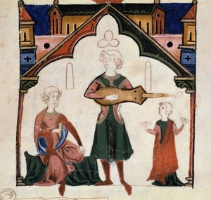 Un gruppo di poeti e musicisti (miniatura) da Unknown artist