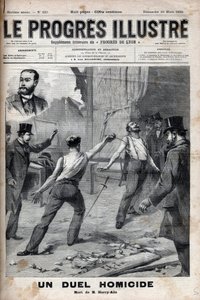 Un duello omicida - 1 marzo 1895, duello con la spada tra Alfred Le Chatelier e Hippolyte Percher, alias Harry Alis