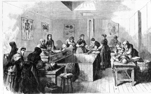 Un obitorio negli Stati Uniti nel 1890 da Unknown artist