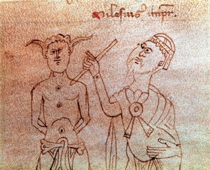 Un paziente che consulta un medico in miniatura dal manoscritto De surgia da Unknown artist