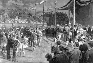 Sui Giochi Olimpici: il maratoneta - in "The Illustré Journal", 26/04/1896 da Unknown artist