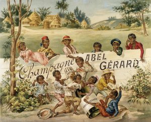 Manifesto pubblicitario per Champagne Abel Gérard, fine XIX secolo