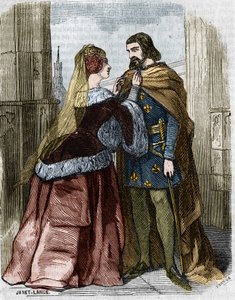 Agnès Sorel (1422-1450) (Dama di Beauté-sur-Marne) e il re di Francia Carlo VII nell