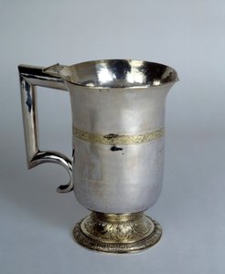 Aiguiere con manico dritto in argento e oro. XVII secolo Parigi, arti decorative da Unknown artist