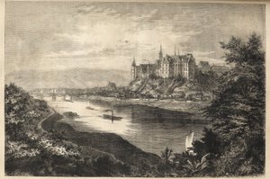 Castello di Albrechtsburg - Sassonia, Germania - Incisione (1866) da Unknown artist