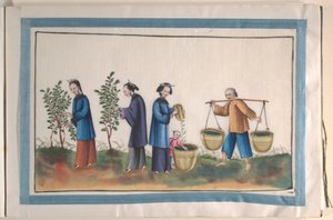 Album contenente dodici dipinti di persone che lavorano la seta