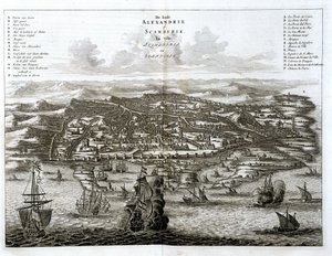 Veduta di Alessandria dal mare - incisione di Dapper da Unknown artist