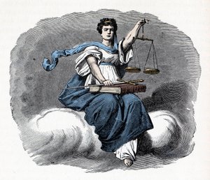 Allegoria della Giustizia - 1882 - Xilografia da Unknown artist