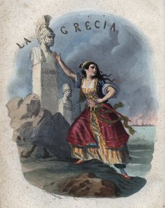 Allegoria della Grecia - incisione da “Usi e Costumi di Tutti i Popoli dell