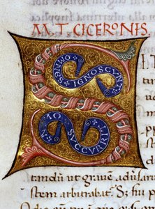 Alfabeto: lettera miniata S da Unknown artist