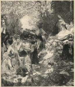 Amaterasu dea del Sole - incisione di Paul Francois Quinsac (1858-1929) - Incisione del 1899 da Unknown artist
