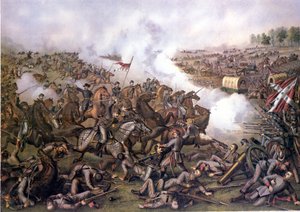 Guerra Civile Americana (1861 - 1865): Battaglia di Five Forks (Virginia) 1 aprile da Unknown artist