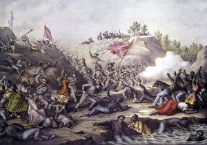 Guerra Civile Americana (1861 - 1865): Battaglia di Fort Pillow, Tennessee, 12 aprile da Unknown artist