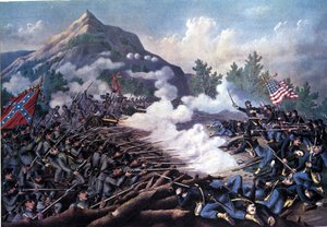 Guerra Civile Americana (1861 - 1865): Battaglia di Kennesaw Mountain (Georgia) 27 giugno da Unknown artist