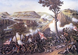 Guerra Civile Americana (1861 - 1865): Assedio di Missionary Ridge, 25 novembre da Unknown artist