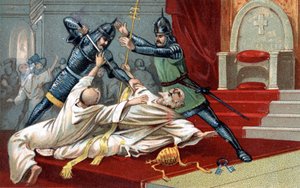 Bombardamento di Anagni. Aiuto provvidenziale di Guglielmo di Nogaret, inviato dal re di Francia Filippo IV il Bello; l