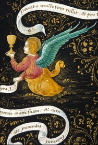 Angelo con calice. Miniatura di Belbello da Pavia da Unknown artist