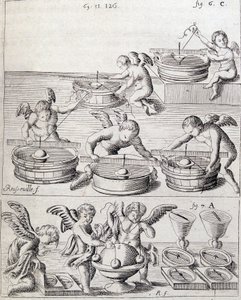 Angelots et comples - in "nova demonstratio immobiliitatis terrae petita ex virtute magnetica" di Iacobo Grandamico da Unknown artist
