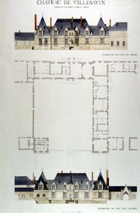 Architettura del Castello di Villesavin, Tou en Sologne, Loir et Cher da Unknown artist