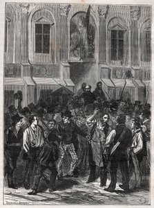 Armand Barbès, rivoluzionario francese (1809-1870) prima del suo arresto il 12 maggio 1839 - Incisione del 1882 in “Histoire de dix ans: 1830-1840” di Louis-Blanc (1811-1882)