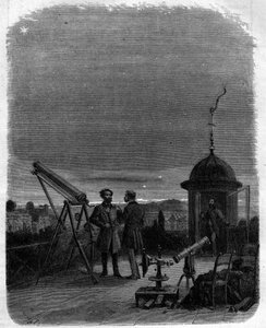 Astronomi osservano con i loro telescopi il pianeta Mercurio nel cielo di Parigi, 17 febbraio da Unknown artist