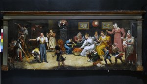 Al buon padre. Insegna di un tappezziere-decoratore. Rue Mouffetard, 5° arrondissement, Parigi, 1825 circa (insegna) da Unknown artist