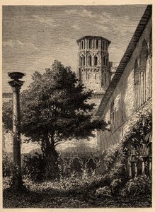 Convento agostiniano (Tolosa) - Il chiostro degli Agostiniani a Tolosa - incisione in 