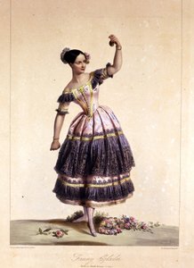 La ballerina austriaca Fanny Elssler (1810-1884) nel balletto "Il diavolo zoppo" 02/06/1836. Stampa del XIX secolo da Unknown artist