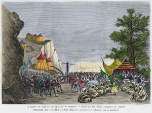 Scena di balletto al campo militare del Cid, illustrazione dell