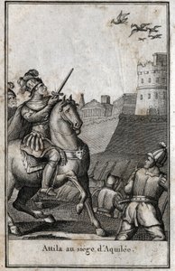 Invasioni barbariche - Attila (ca. 406-453), re degli Unni, durante l