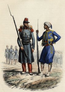 Battaglione della Legione Straniera, formato e inviato in Algeria nel 1831; Battaglione dei Tirailleurs Indigeni, formato e inviato in Algeria nel 1841, in 