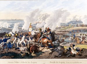 Battaglia di Lipsia (Battaglia delle Nazioni), 16-19 ottobre da Unknown artist