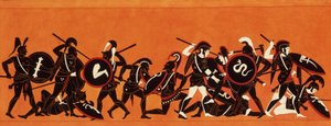 Battaglia tra Greci e Troiani (Guerra di Troia) 1808-1810 da Unknown artist