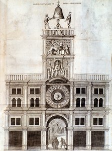 Campanile della chiesa di San Marco a Venezia. Pagina da De campanis di Rocca
