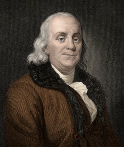 Benjamin Franklin (1706-1790) (incisione) XIX secolo