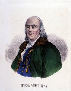 Benjamin Franklin (1706-1790), filosofo, fisico e ambasciatore americano da Unknown artist
