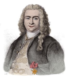 Bertrand François Mahé de La Bourdonnais (1699-1753), ammiraglio francese, amministratore al servizio della Compagnia francese delle Indie Orientali e governatore delle Mascarene - Bertrand-François Mahé de la Bourdonnais (1699-1753) - capitano in francese da Unknown artist