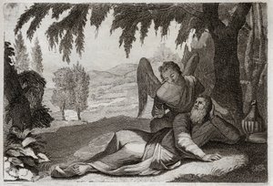 Bibbia di Royaumont, Antico Testamento: Fuga di Elia. Elia fugge dall