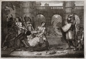 Bibbia di Royaumont, Antico Testamento: Geremia profeta. Il santo profeta e la fossa. Illustrazione del 1811 da Unknown artist