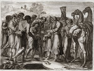 Bibbia di Royaumont, Antico Testamento: Giuseppe venduto dai suoi fratelli. da Unknown artist