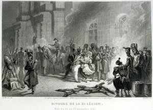 Bivacco della XI Legione - notte dal 22 al 23 dicembre 1830 - in 