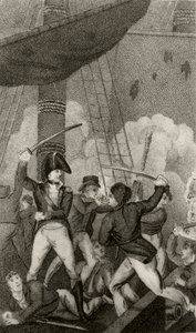 Barbanera che abborda la Perla, comandata dal tenente Maynard da Unknown artist
