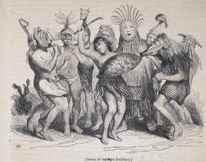 Nativi brasiliani che danzano, da Le Magasin Pittoresque da Unknown artist