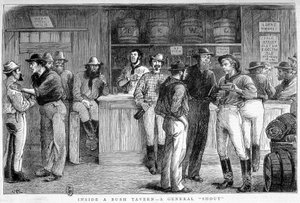 Taverna nel bush in Australia, circa 1880 da Unknown artist