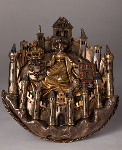 Bottone di un mantello chiamato (Quignon des demoiseaux), argenteria da Unknown artist