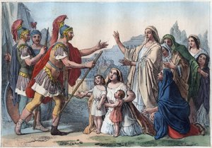 Caius Marcius Coriolanus e sua madre (488 a.C.) - Coriolano assedia Roma con il supporto del popolo - sua madre Veturia e sua moglie Volumnia lo persuadono a ritirarsi - Volumnia e Veturia davanti a Coriolano - Madre e figlio