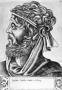 Gaio Valerio Catullo detto Catullo (87 - 54 a.C.) Ritratto immaginario, incisione del XVII secolo. da Unknown artist