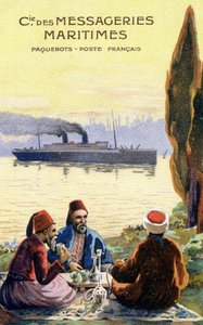 Cartone della compagnia di navigazione francese mondiale da Unknown artist