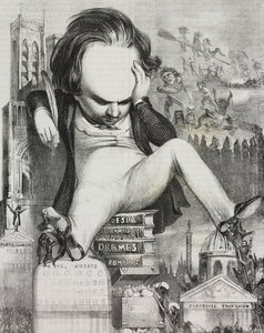 Caricatura di Victor Hugo (1802-1885) da Unknown artist