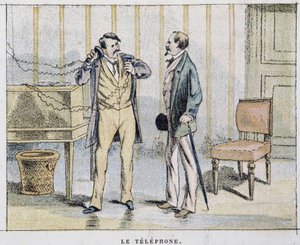 Immagine caricaturale sul telefono